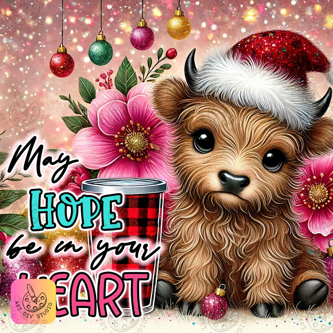 DIY Buffalo Christmas Diamond Painting Kit Product Image Artdiystudio.com
