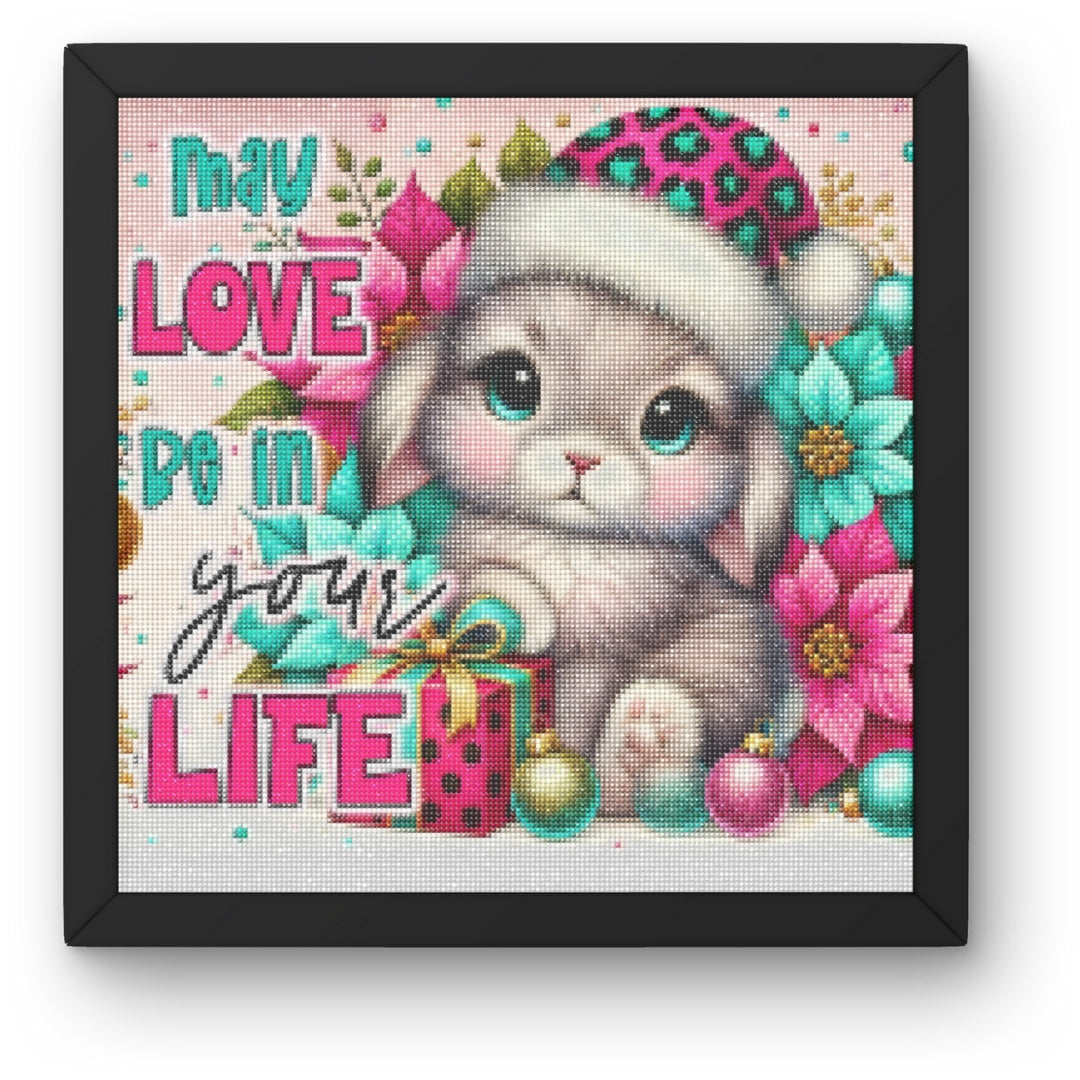 DIY Bunny Christmas Diamond Painting Kit Product Image Artdiystudio.com