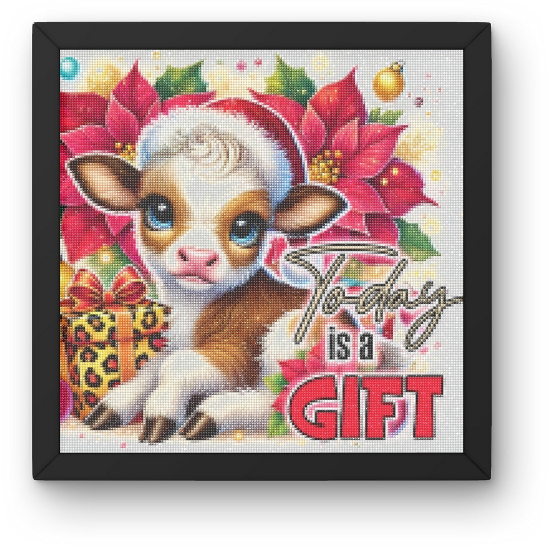 DIY Calf Christmas Diamond Painting Kit Product Image Artdiystudio.com