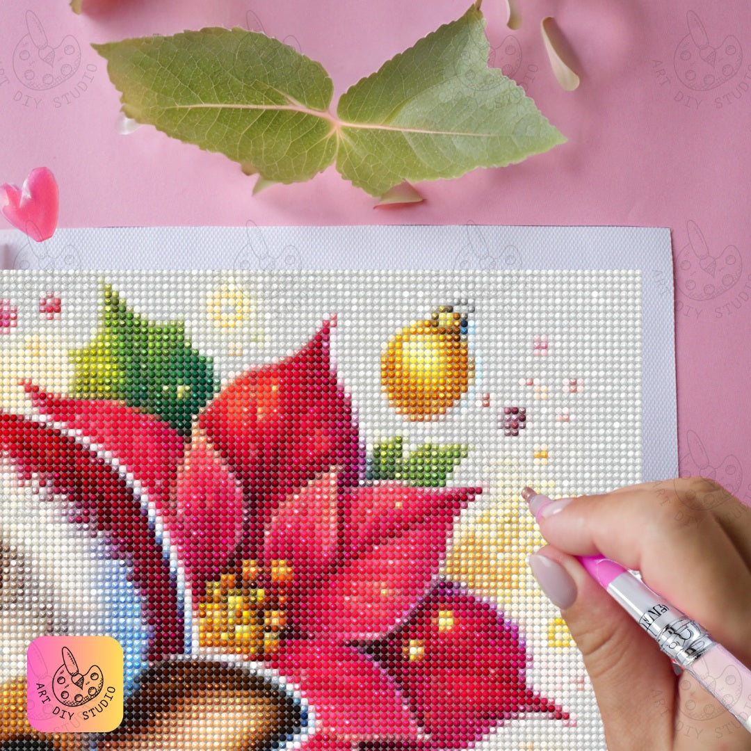 DIY Calf Christmas Diamond Painting Kit Product Image Artdiystudio.com
