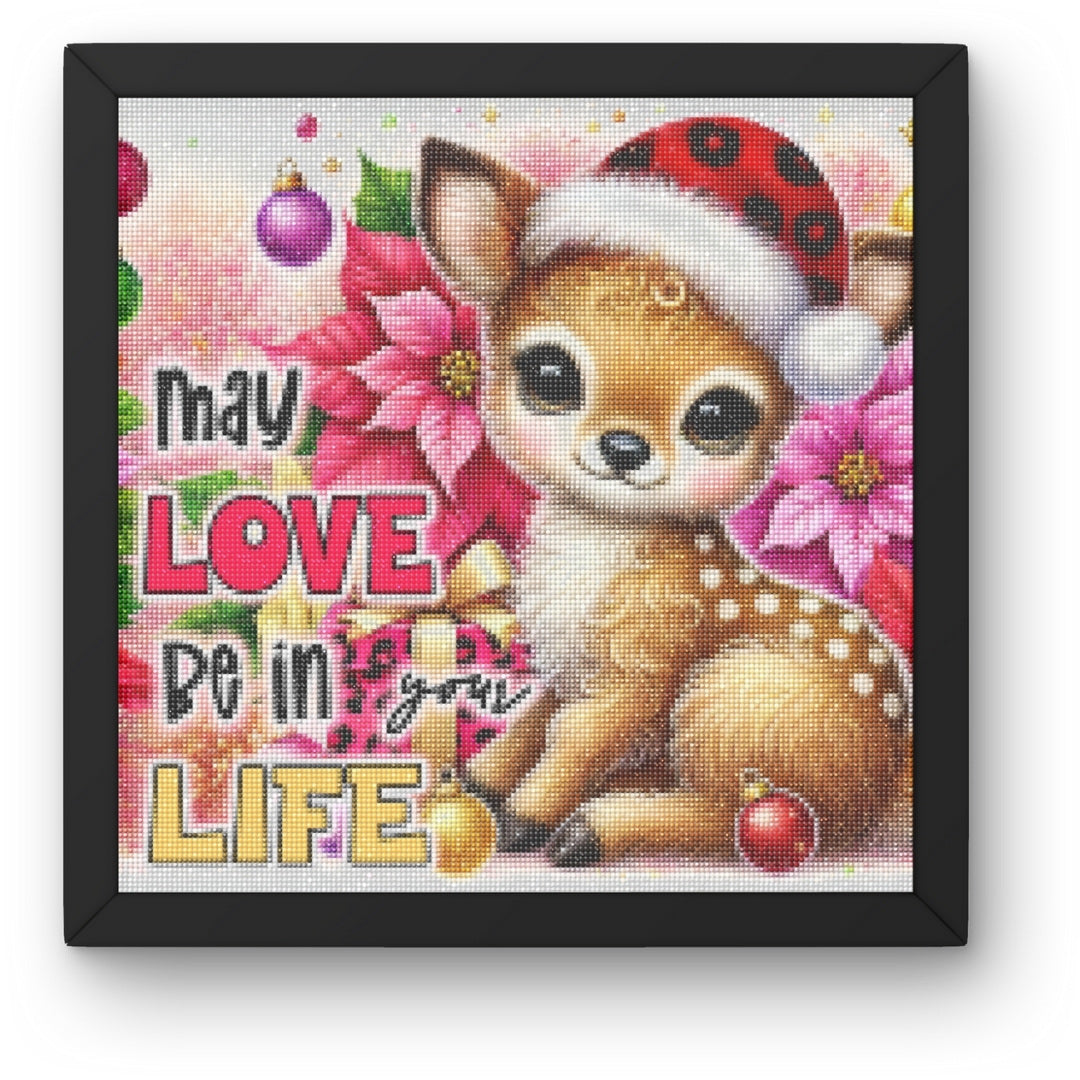 DIY Fawn Christmas Diamond Painting Kit Product Image Artdiystudio.com