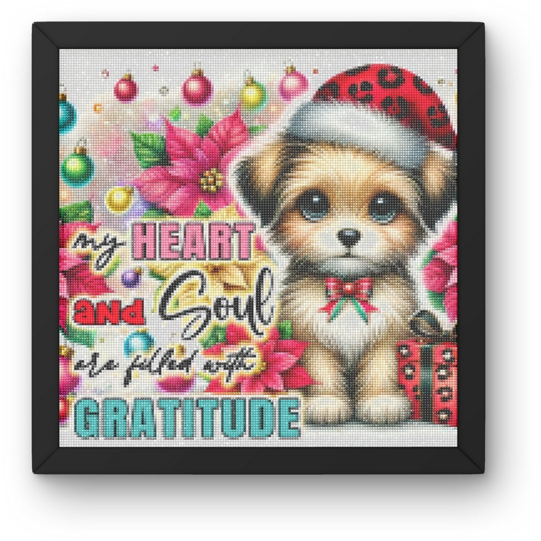 DIY Puppy Christmas Diamond Painting Kit Product Image Artdiystudio.com
