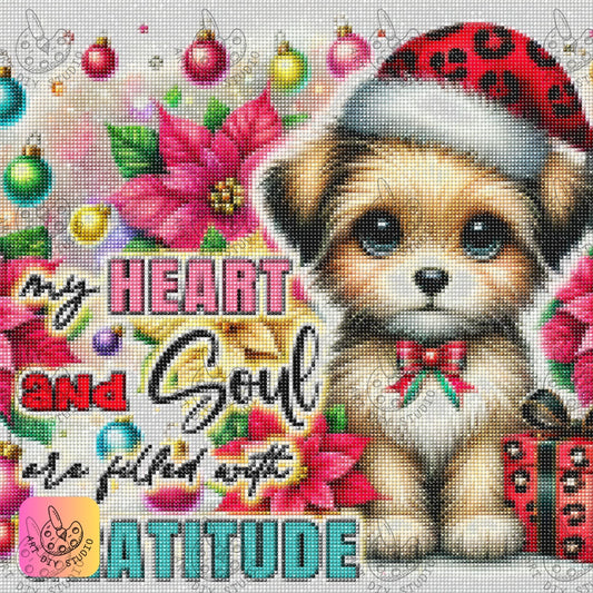 DIY Puppy Christmas Diamond Painting Kit Product Image Artdiystudio.com