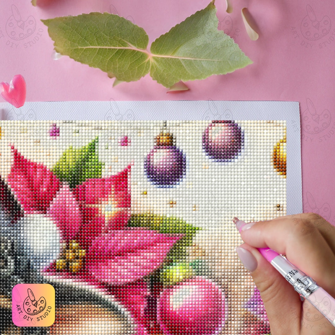 DIY Sheep Christmas Diamond Painting Kit Product Image Artdiystudio.com