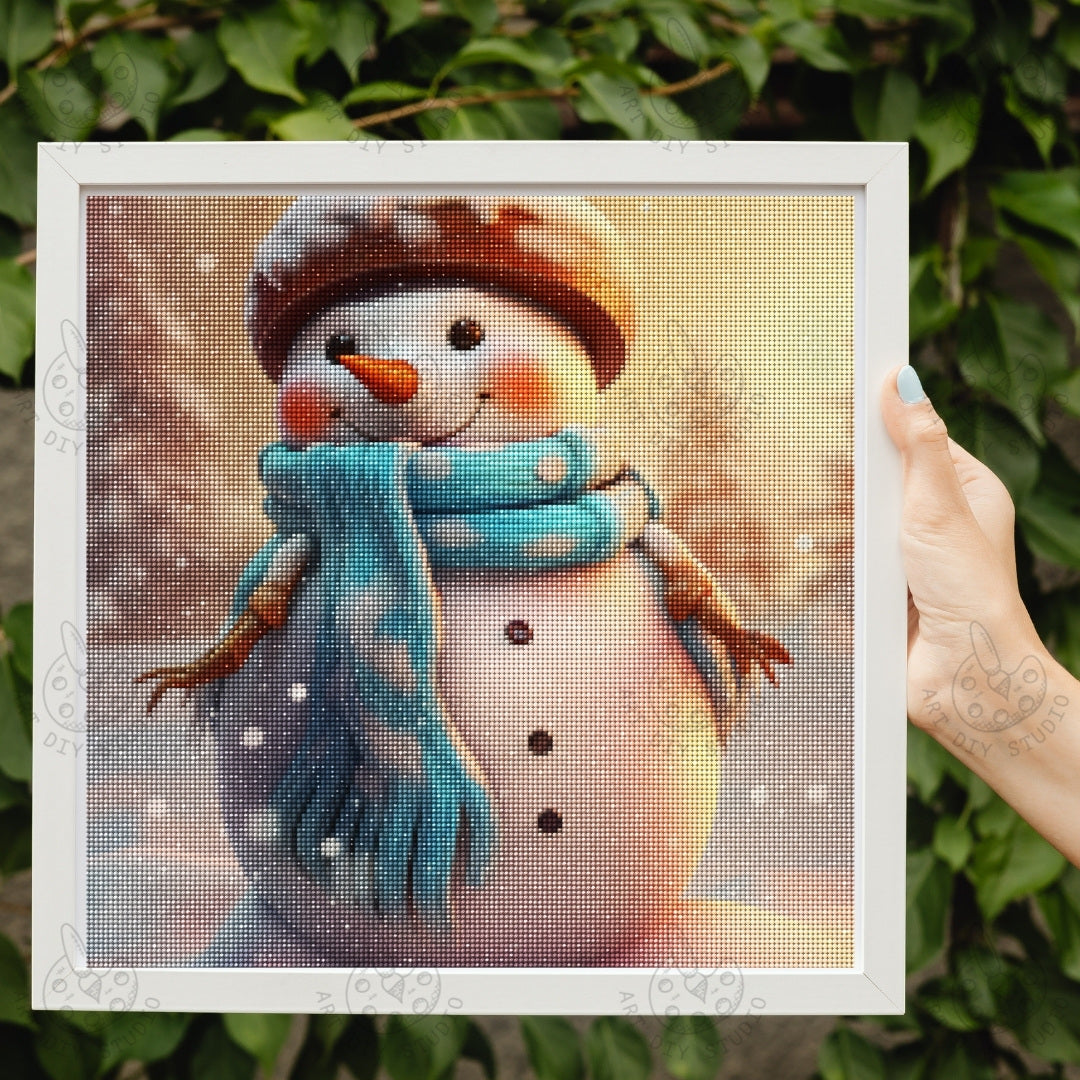 DIY Snowman Diamond Painting Kit Product Image Artdiystudio.com