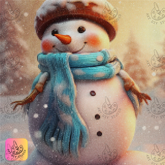 DIY Snowman Diamond Painting Kit Product Image Artdiystudio.com