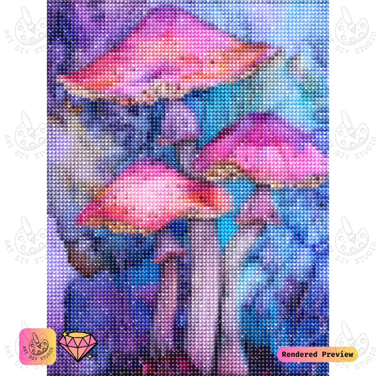 Artdiystudio Dreamscape Fungi Glow Diy Diamond Painting Kit A Vibrant Journey Into Magic 2