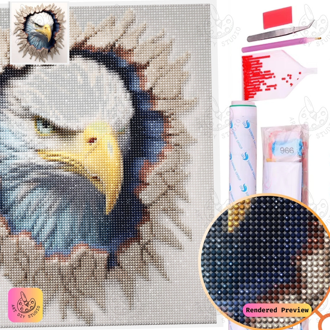 Artdiystudio Eagle Breakthrough Diy Diamond Painting Kit A Bold Statement Of Strength 2