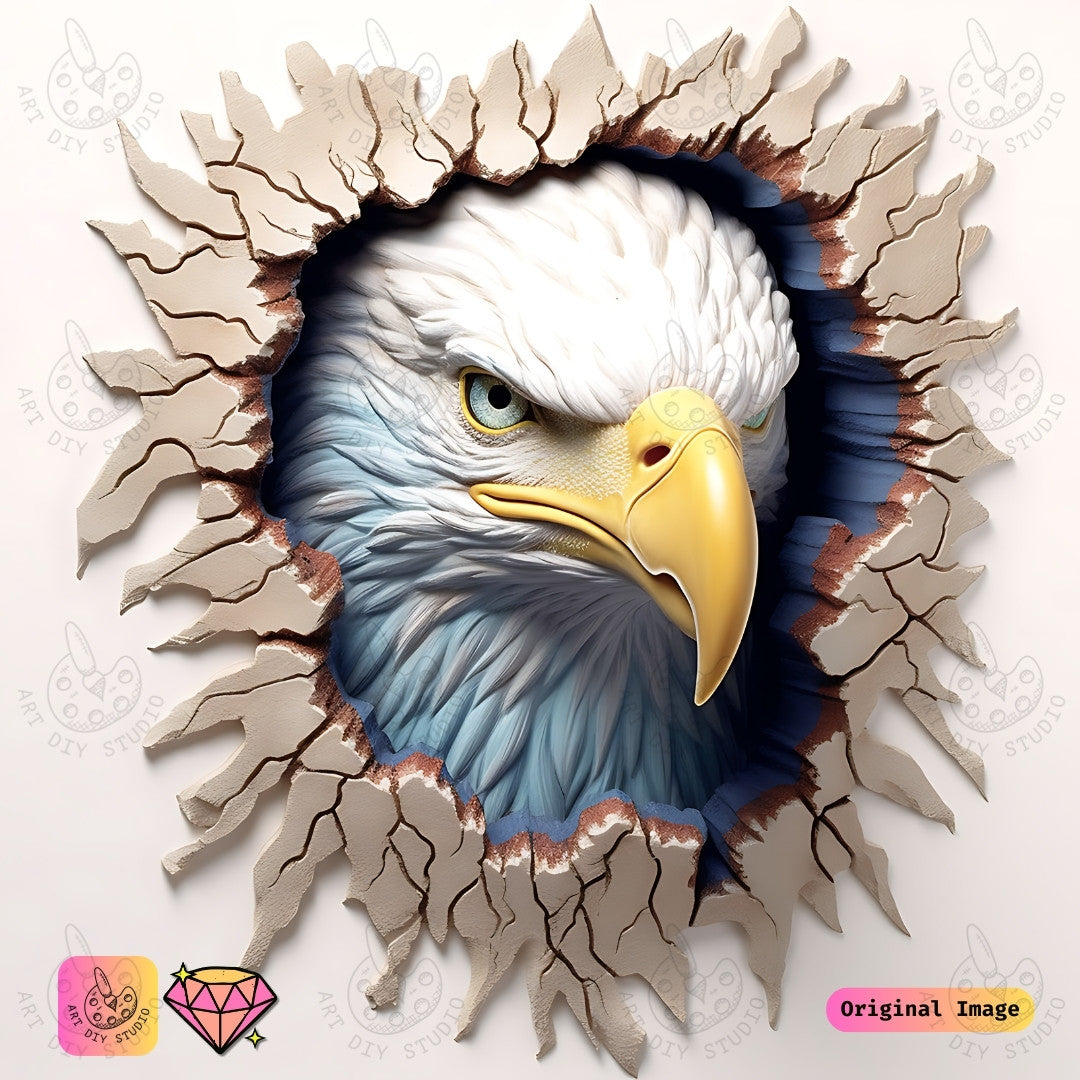 Artdiystudio Eagle Breakthrough Diy Diamond Painting Kit A Bold Statement Of Strength 6