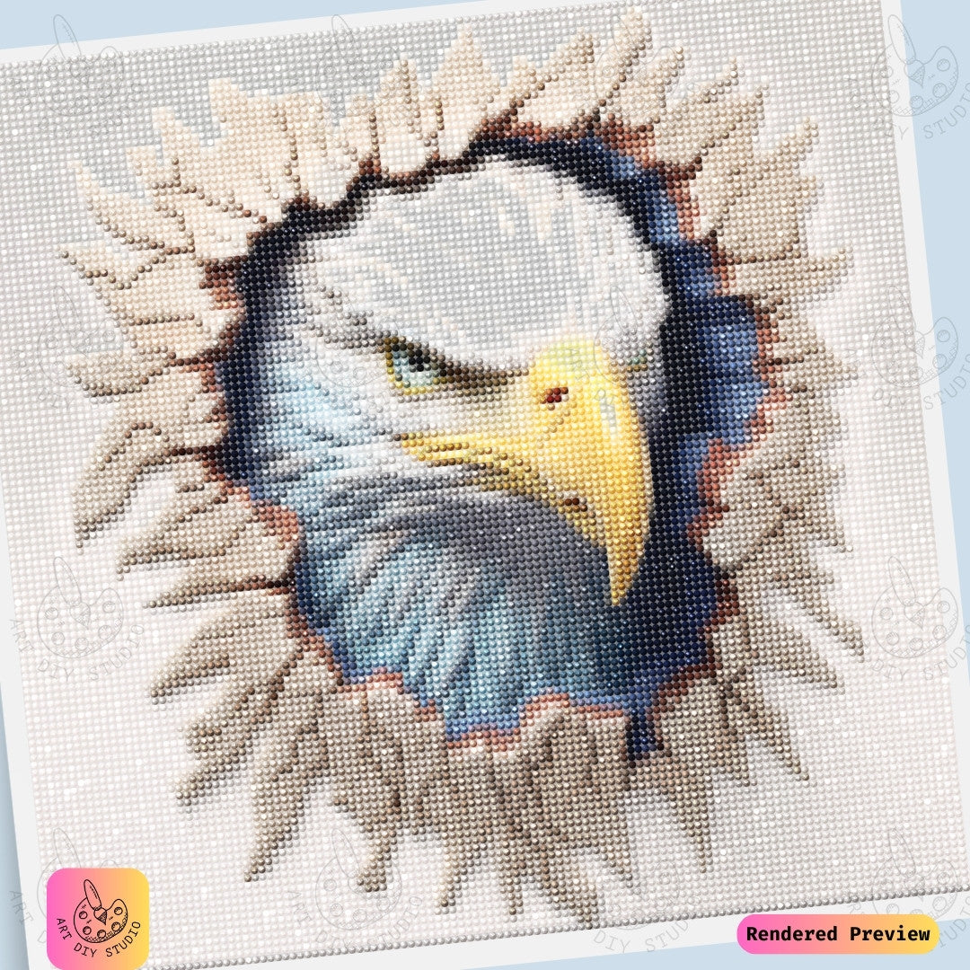 Artdiystudio Eagle Breakthrough Diy Diamond Painting Kit A Bold Statement Of Strength