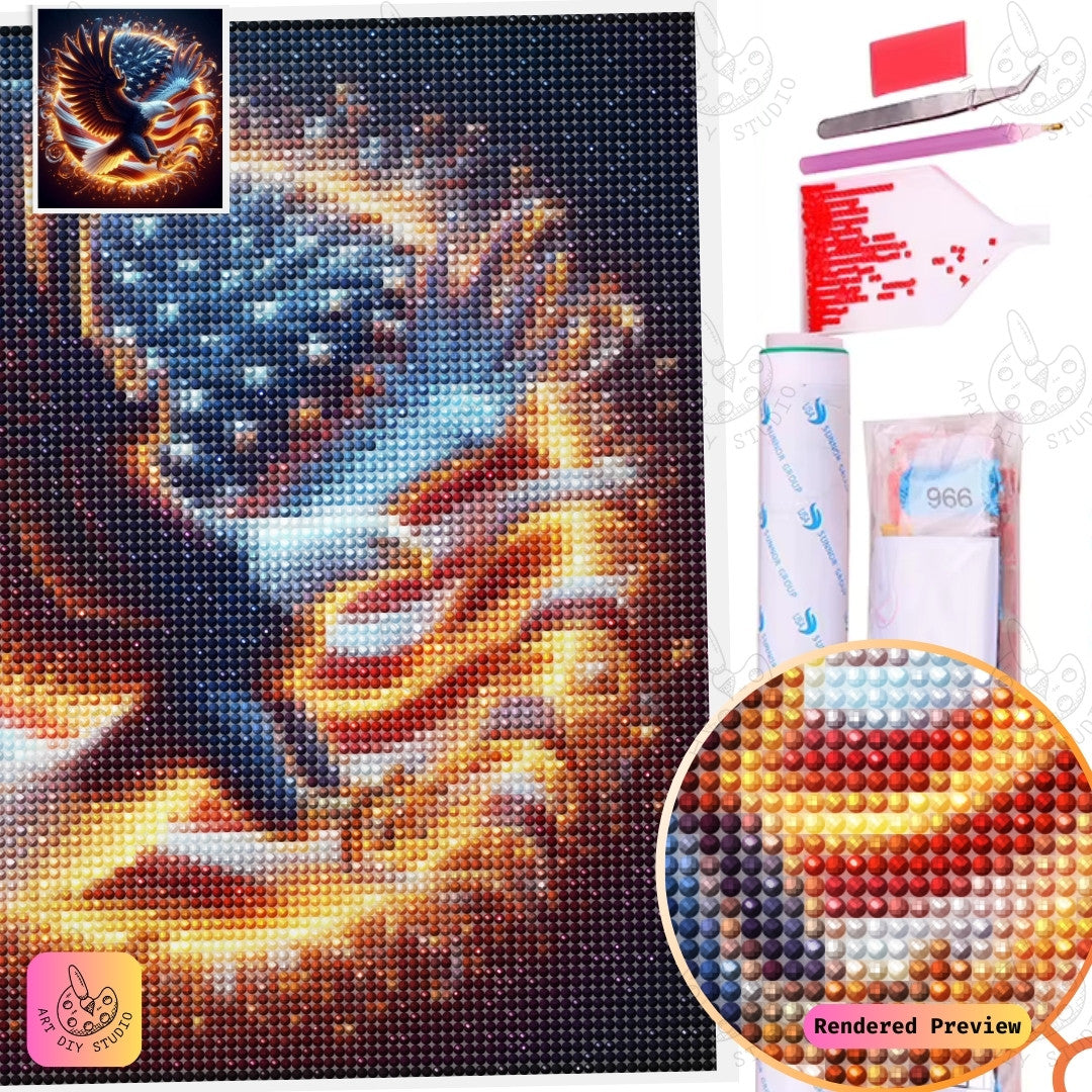 Artdiystudio Eagle Of Radiance Diy Diamond Painting Kit A Bold Celebration Of Freedom 2