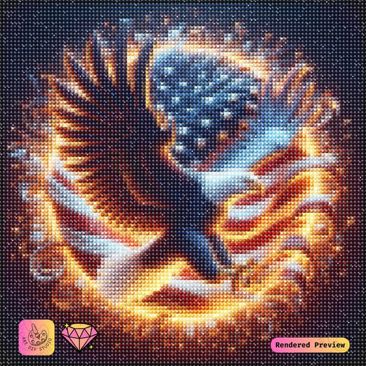 Artdiystudio Eagle Of Radiance Diy Diamond Painting Kit A Bold Celebration Of Freedom 5