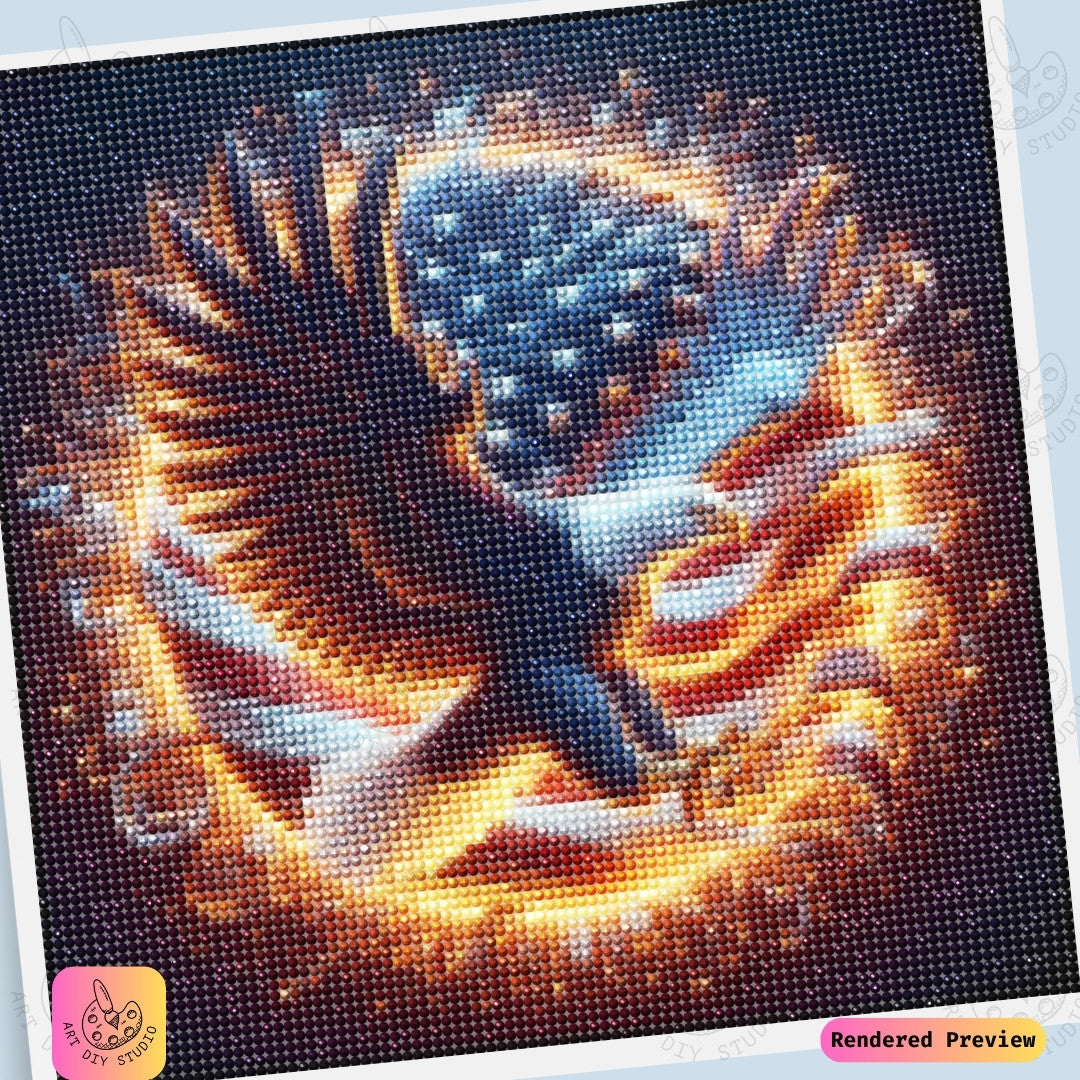 Artdiystudio Eagle Of Radiance Diy Diamond Painting Kit A Bold Celebration Of Freedom