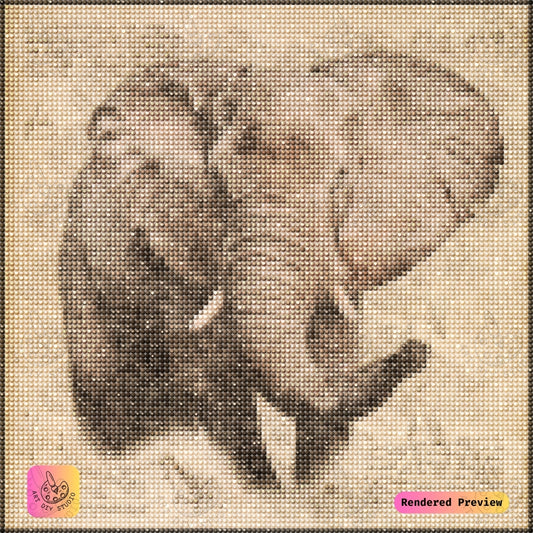 Artdiystudio Elephant Sketch Legacy Diy Diamond Painting Kit A Timeless Masterpiece In Art 2
