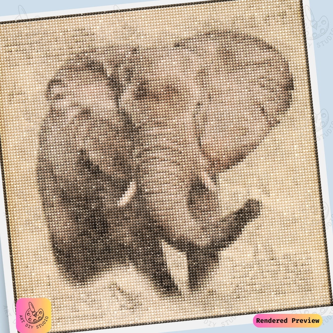 Artdiystudio Elephant Sketch Legacy Diy Diamond Painting Kit A Timeless Masterpiece In Art 6