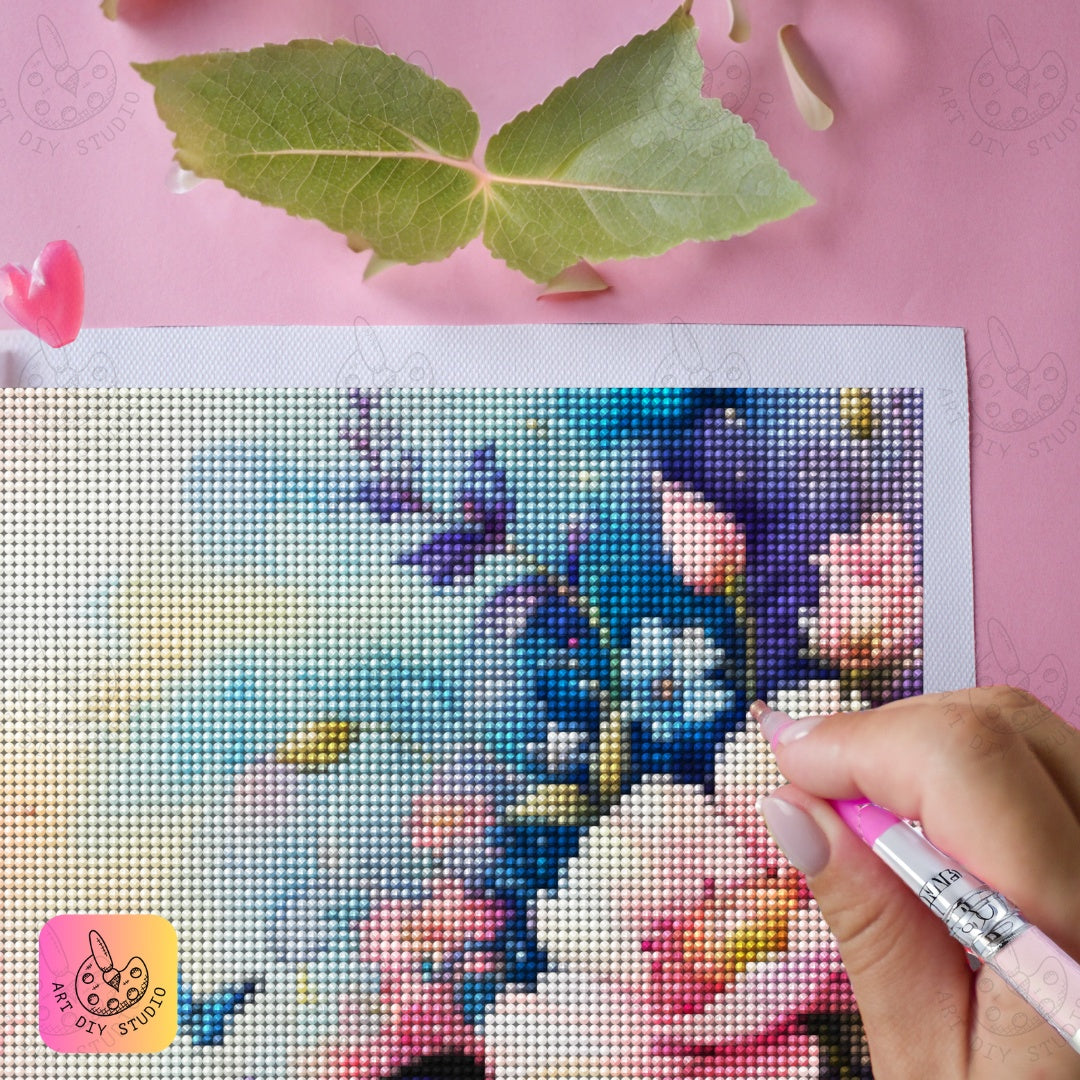 Artdiystudio Enchanted Butterfly Blossom Diy Diamond Painting Kit Natures Beauty In Every Gem Product Image 6