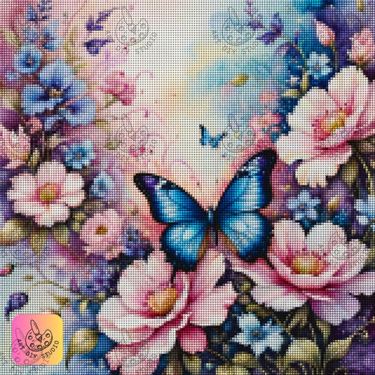 Artdiystudio Enchanted Butterfly Blossom Diy Diamond Painting Kit Natures Beauty In Every Gem Product Image