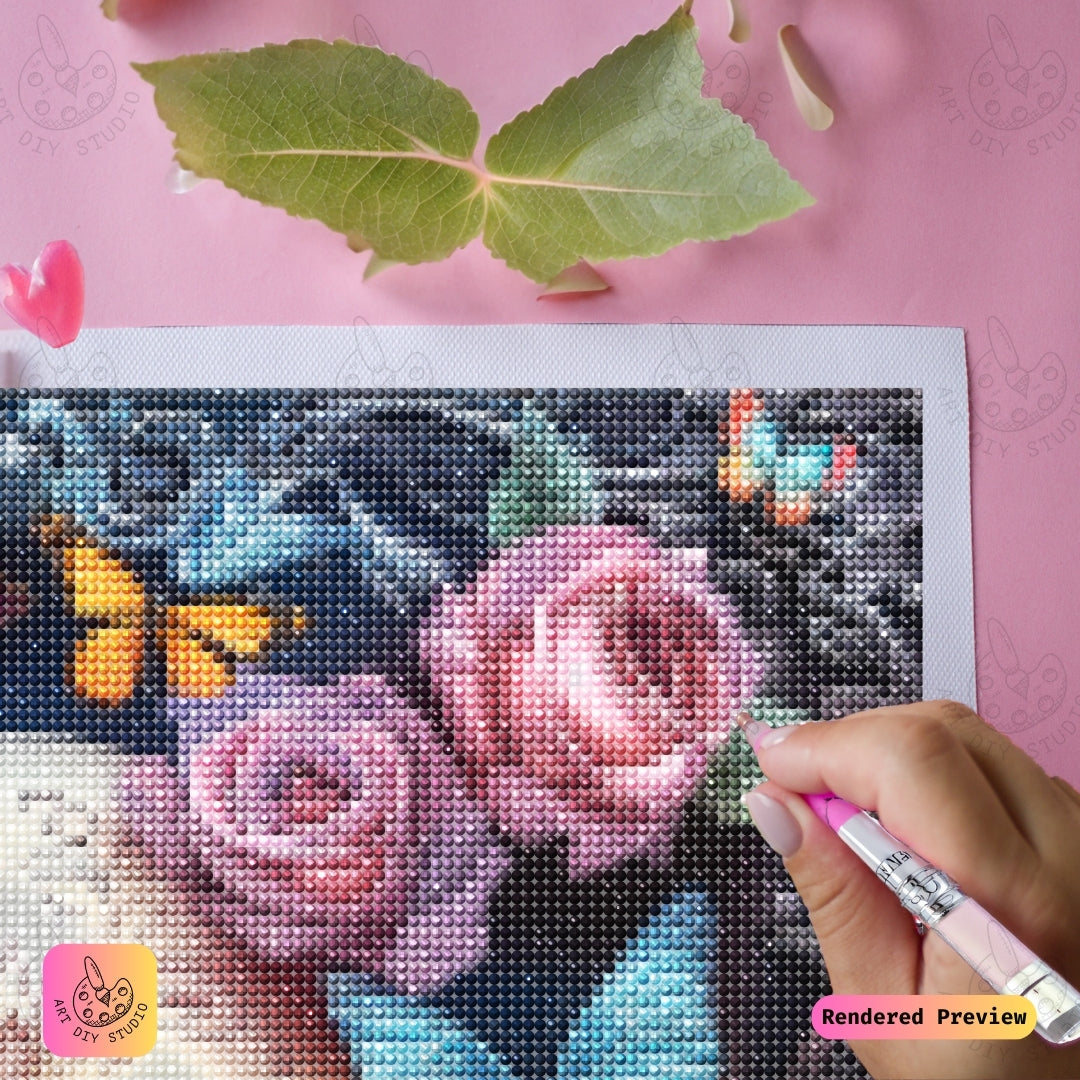 Artdiystudio Enchanted Butterfly Skull Diy Diamond Painting Kit A Symphony Of Elegance And Mystery 4