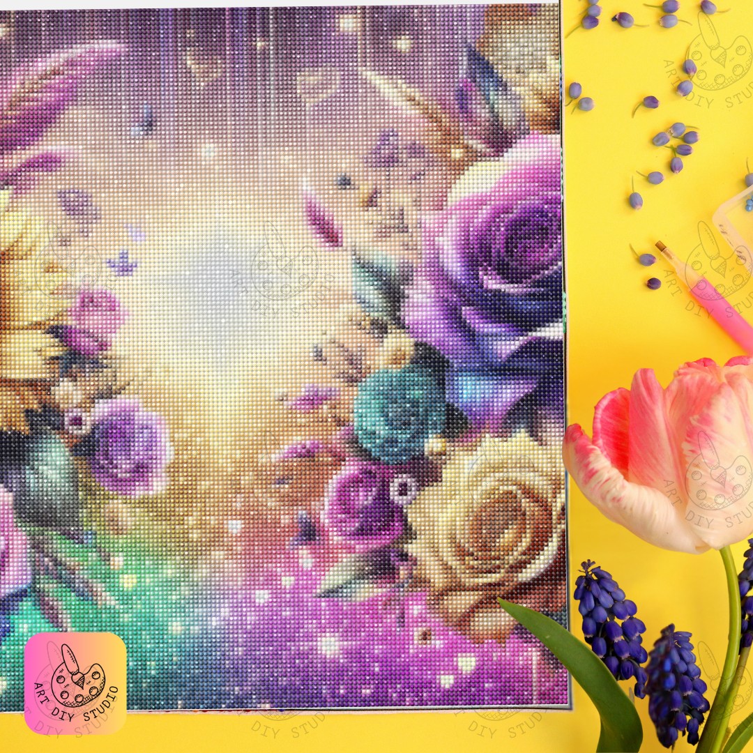 Artdiystudio Enchanted Garden Glow Diy Diamond Painting Kit Step Into A Floral Fantasy 6