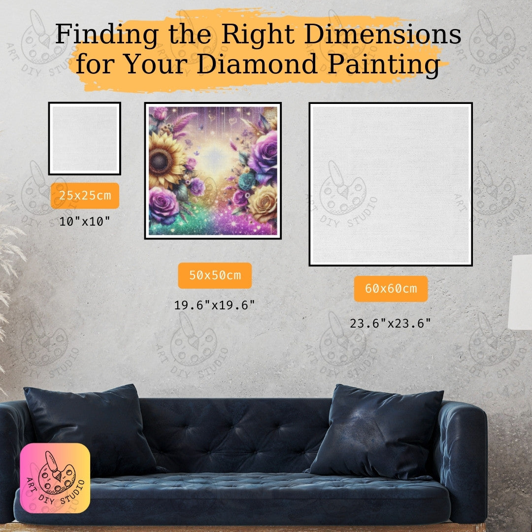 Artdiystudio Enchanted Garden Glow Diy Diamond Painting Kit Step Into A Floral Fantasy