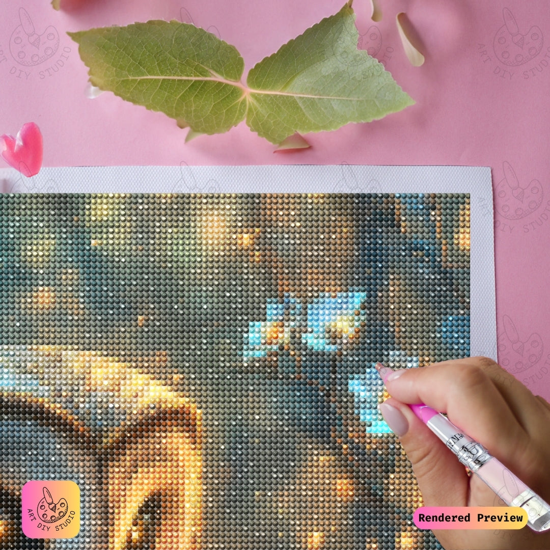 Artdiystudio Enchanted Glow Owl Diy Diamond Painting Kit A Tranquil Forest Wonder 4