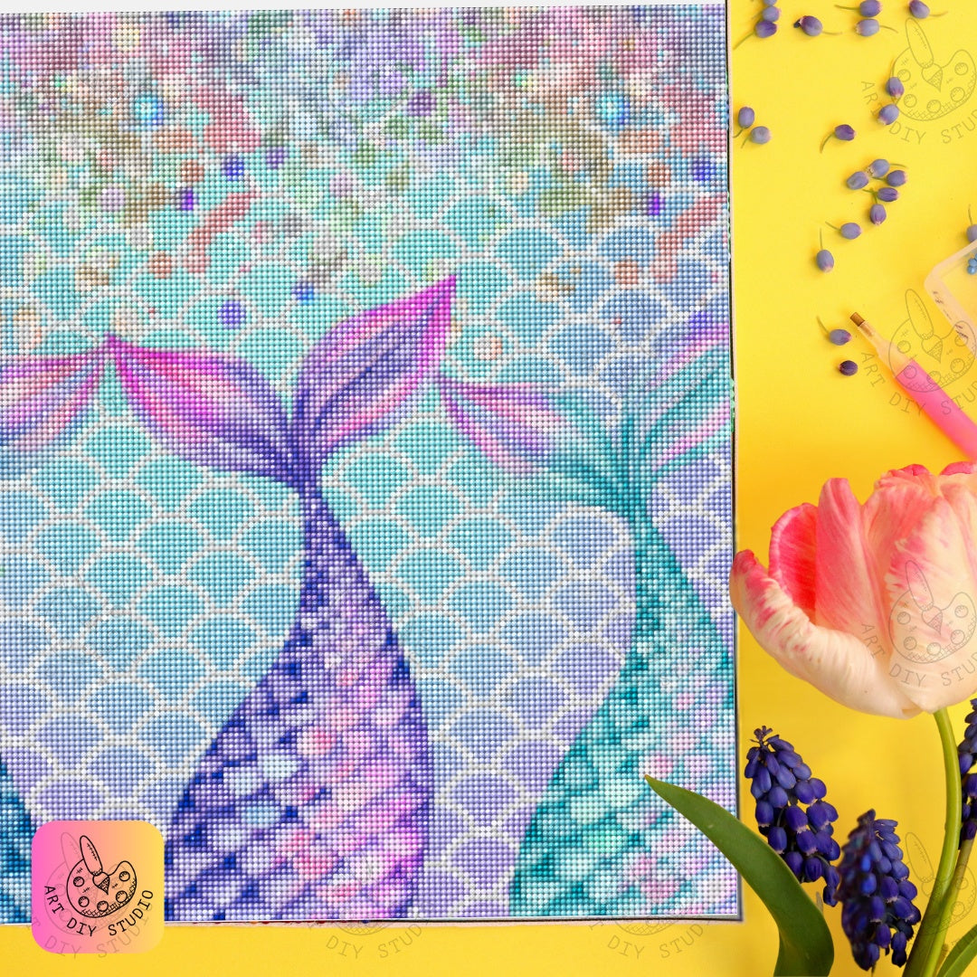 Artdiystudio Enchanted Mermaid Tails Mystical Diamond Painting Kit For Fantasy Lovers Product Image 7