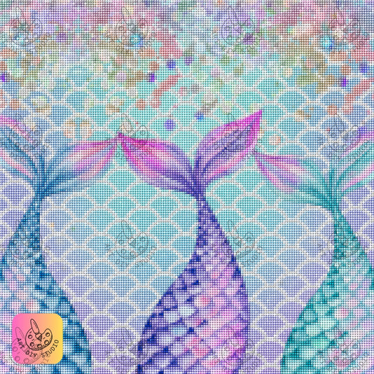 Artdiystudio Enchanted Mermaid Tails Mystical Diamond Painting Kit For Fantasy Lovers Product Image