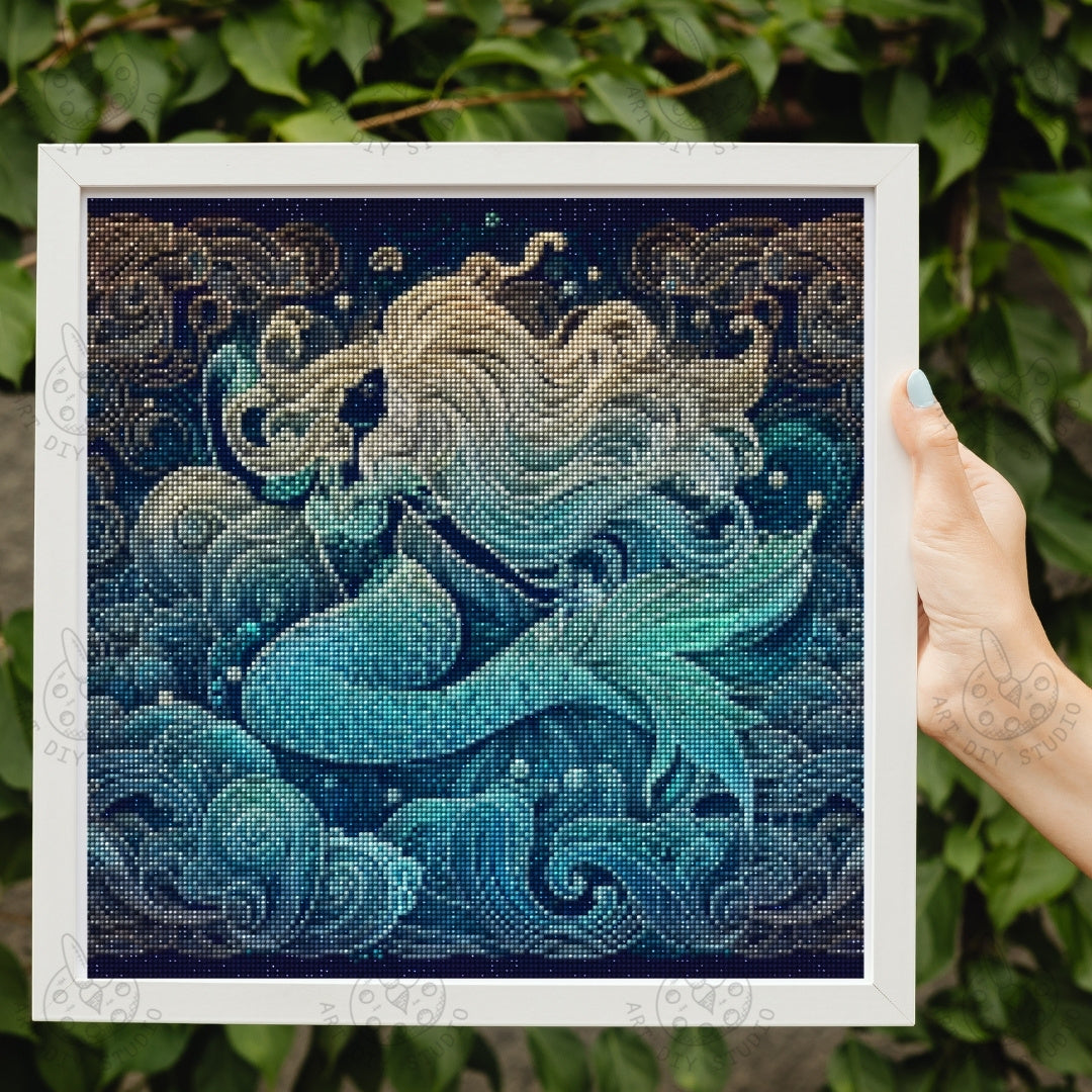 Artdiystudio Enchanted Oceanic Queen Diy Diamond Painting Kit A Mystical Masterpiece Product Image 3