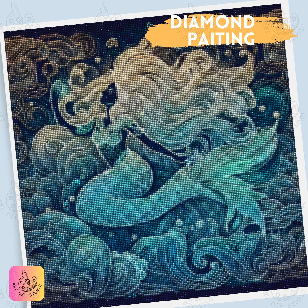 Artdiystudio Enchanted Oceanic Queen Diy Diamond Painting Kit A Mystical Masterpiece Product Image 5