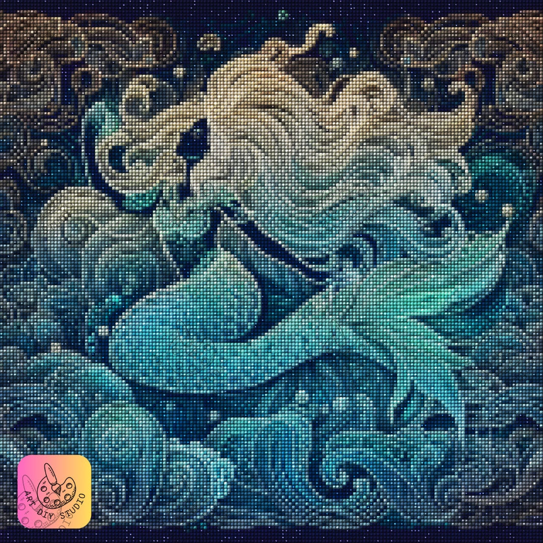 Artdiystudio Enchanted Oceanic Queen Diy Diamond Painting Kit A Mystical Masterpiece Product Image