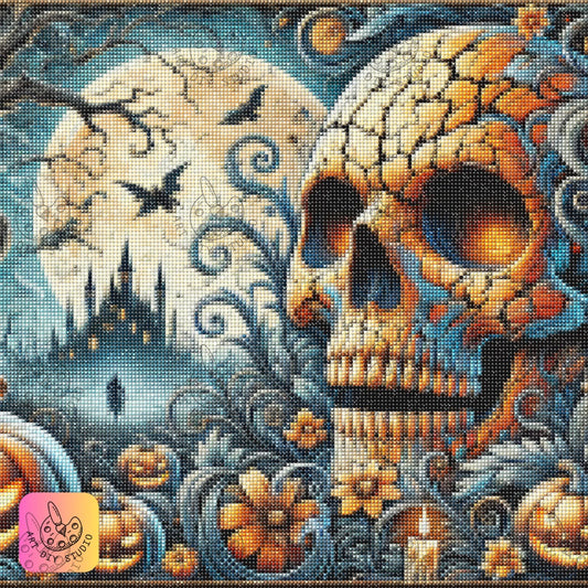 Artdiystudio Eternal Midnight Skull Diy Diamond Painting Kit Embrace The Darkness 7