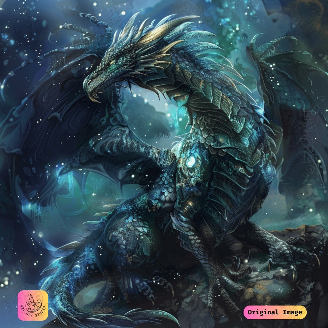 Artdiystudio Eternal Night Warden Diy Diamond Painting Kit A Majestic Tale In Art