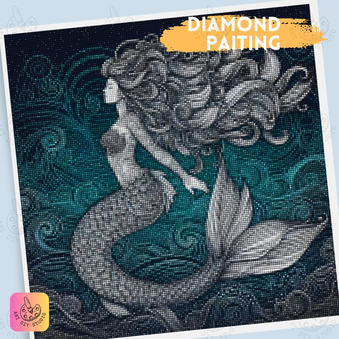 Artdiystudio Ethereal Mermaid Majesty A Stunning Diamond Painting Kit For Dreamers Product Image 5