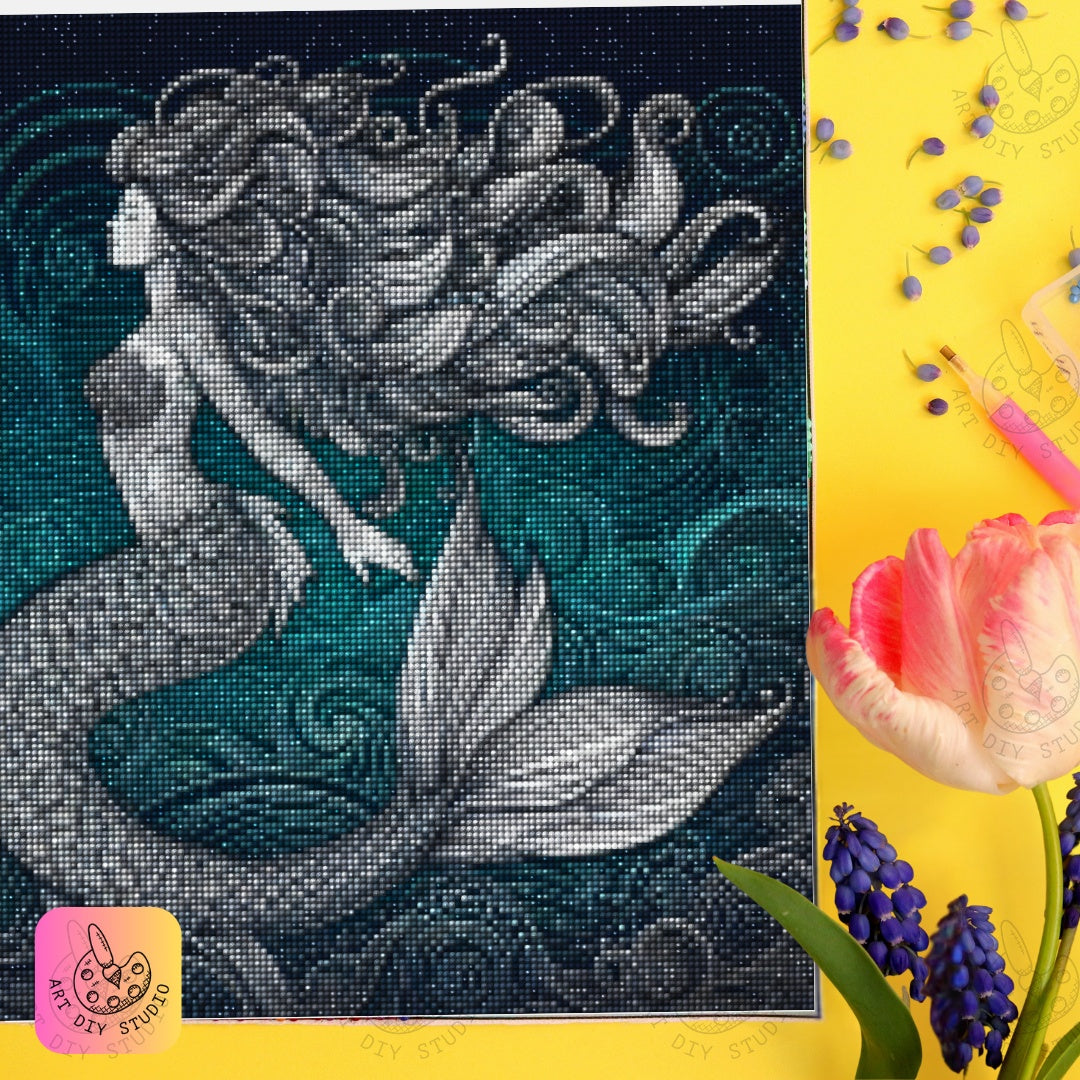 Artdiystudio Ethereal Mermaid Majesty A Stunning Diamond Painting Kit For Dreamers Product Image 7