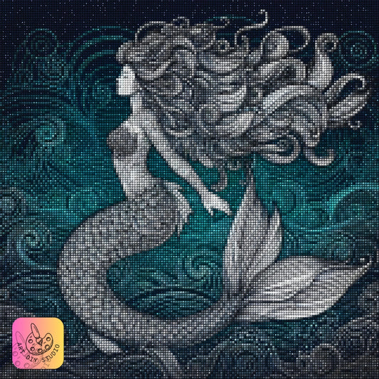 Artdiystudio Ethereal Mermaid Majesty A Stunning Diamond Painting Kit For Dreamers Product Image
