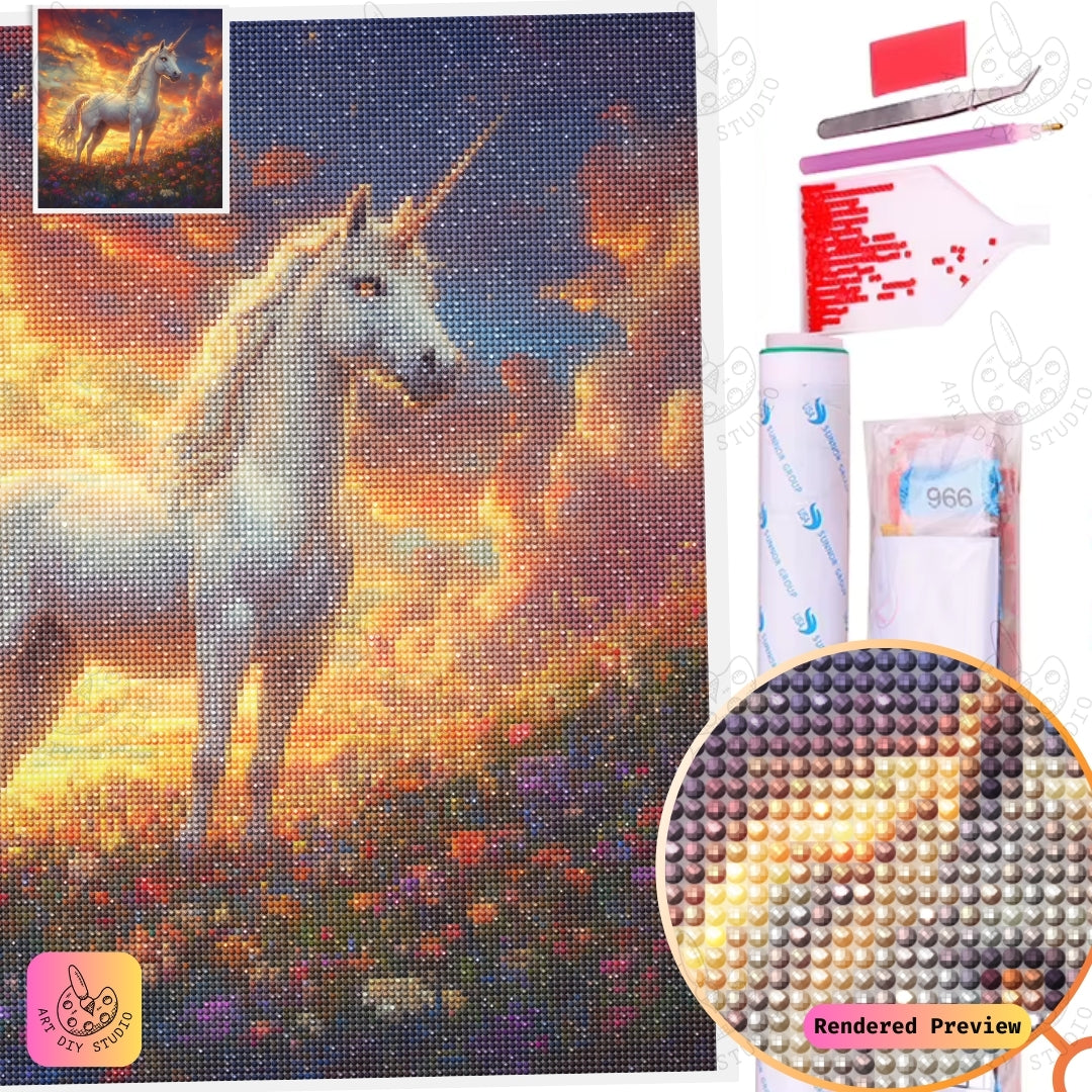 Artdiystudio Ethereal Unicorns Glow Diy Diamond Painting Kit A Magical Fantasy Craft 5