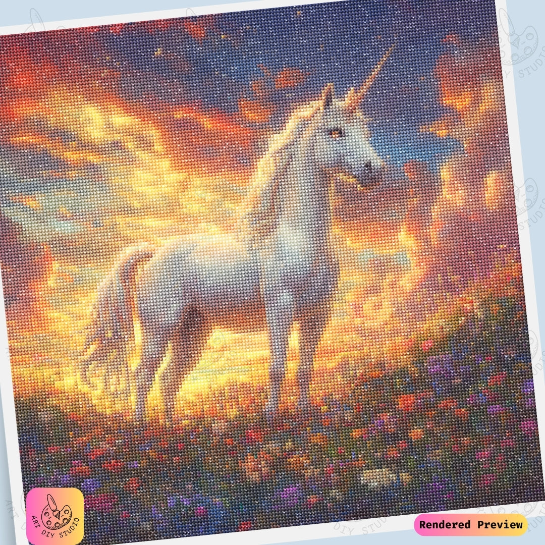 Artdiystudio Ethereal Unicorns Glow Diy Diamond Painting Kit A Magical Fantasy Craft 6