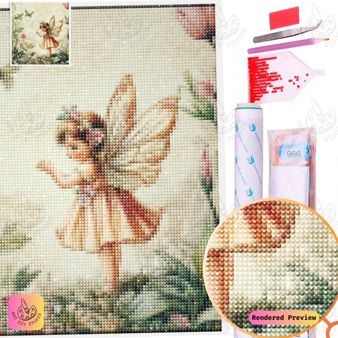 Artdiystudio Fairy Blossoms Dance Diy Diamond Painting Kit A Whimsical Escape Into A Magical Garden 2