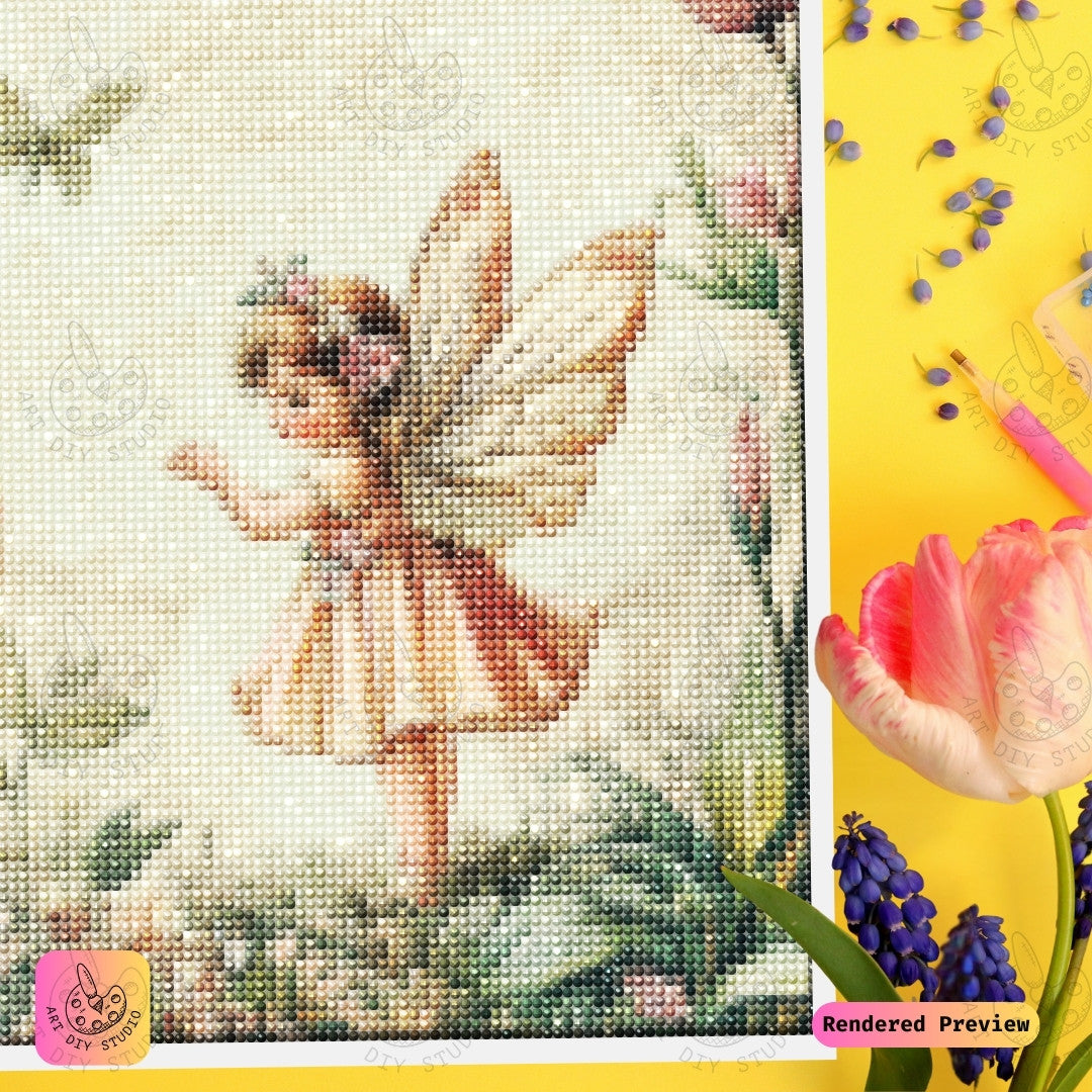 Artdiystudio Fairy Blossoms Dance Diy Diamond Painting Kit A Whimsical Escape Into A Magical Garden 4