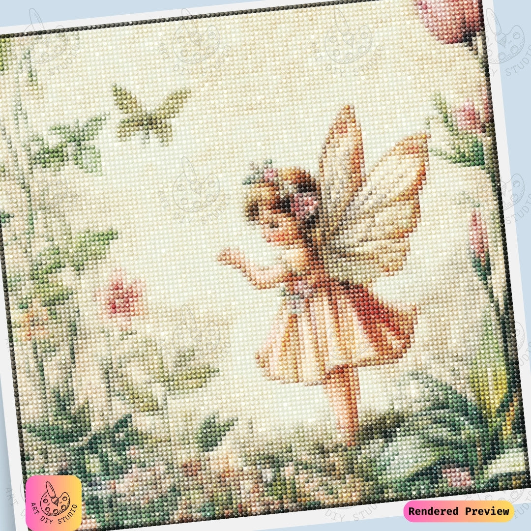 Artdiystudio Fairy Blossoms Dance Diy Diamond Painting Kit A Whimsical Escape Into A Magical Garden
