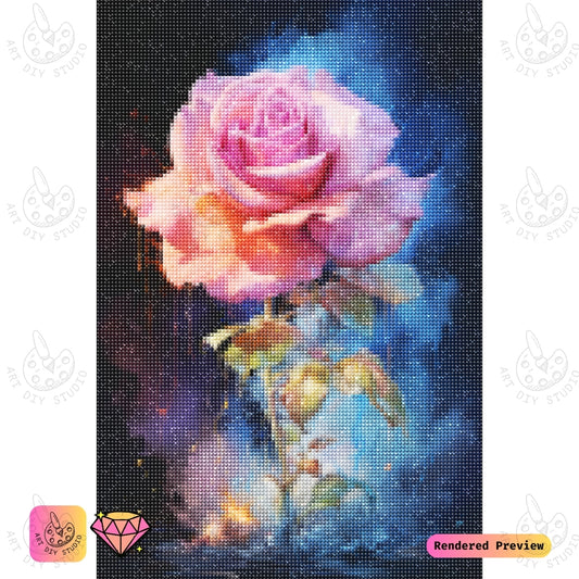 Artdiystudio Fiery Rose Enchantment Diy Diamond Painting Kit A Stunning Floral Masterpiece 2