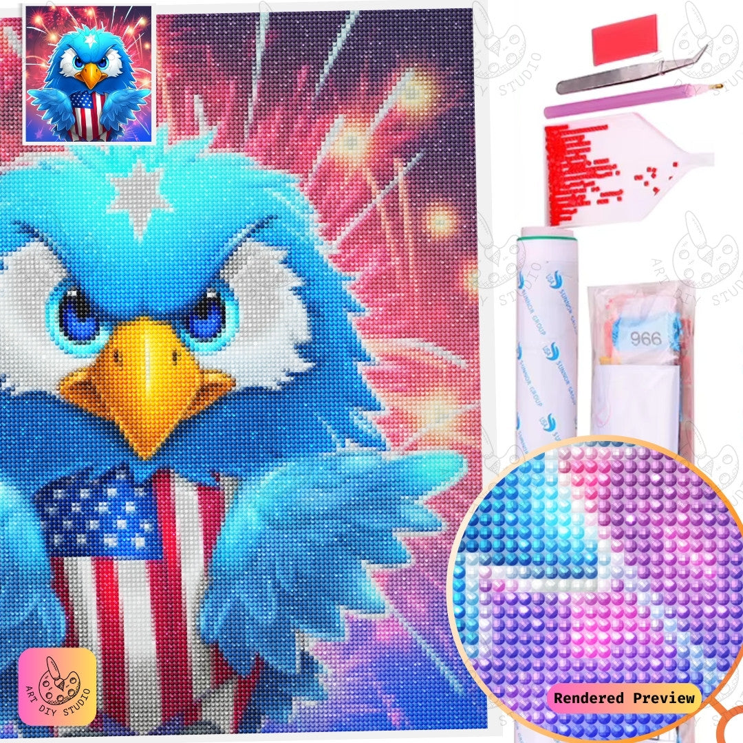 Artdiystudio Firework Eagle Festivity Diy Diamond Painting Kit A Lively Celebration Of Patriotism 2