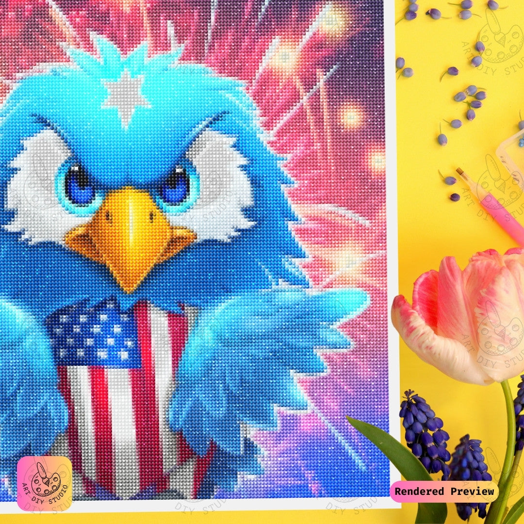 Artdiystudio Firework Eagle Festivity Diy Diamond Painting Kit A Lively Celebration Of Patriotism 4