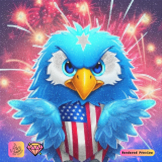Artdiystudio Firework Eagle Festivity Diy Diamond Painting Kit A Lively Celebration Of Patriotism 5