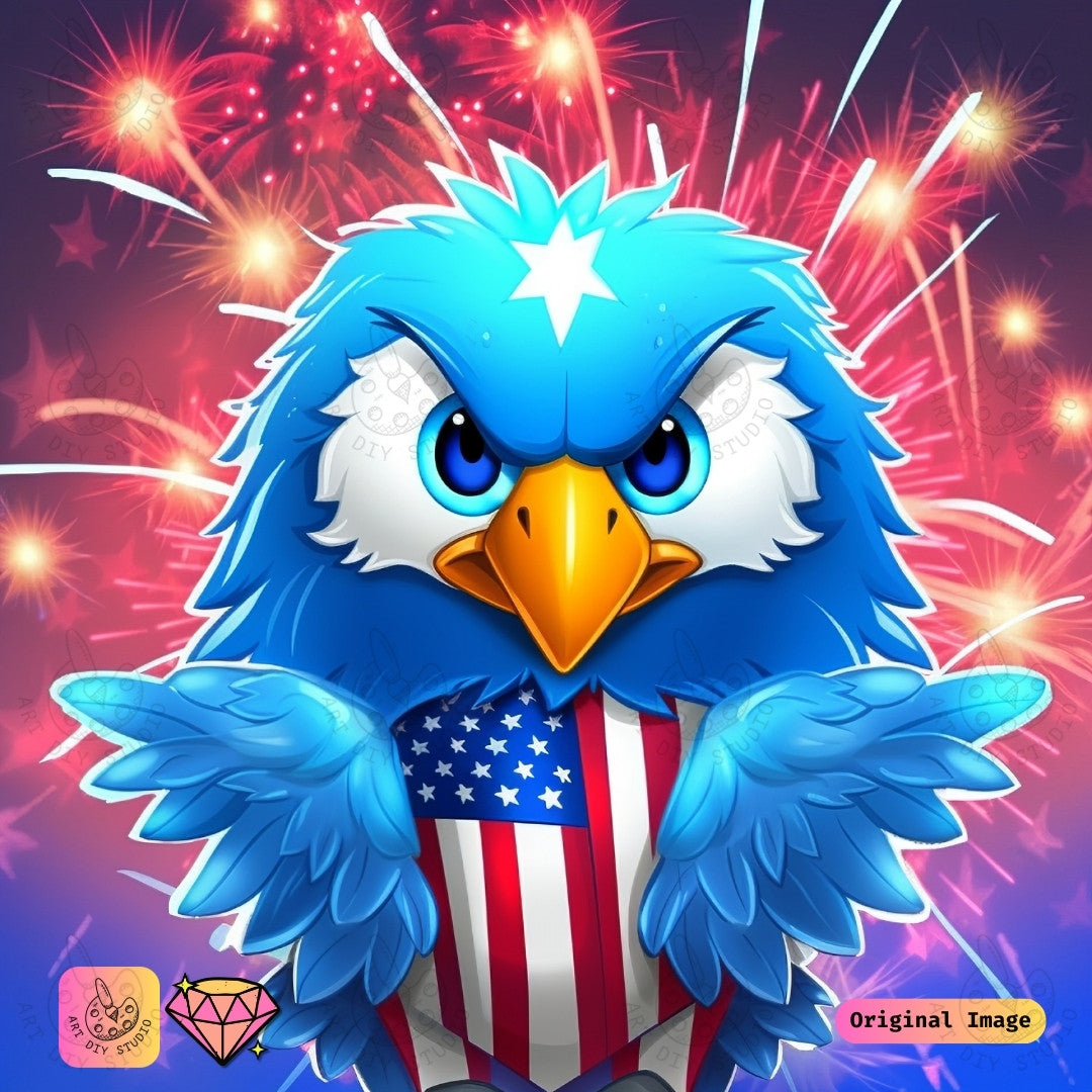 Artdiystudio Firework Eagle Festivity Diy Diamond Painting Kit A Lively Celebration Of Patriotism 6