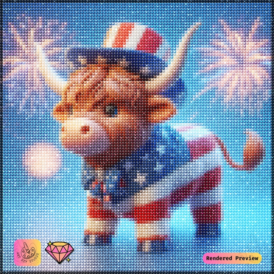 Artdiystudio Fireworks Moo Spectacle Diy Diamond Painting Kit A Dazzling Patriotic Celebration 2