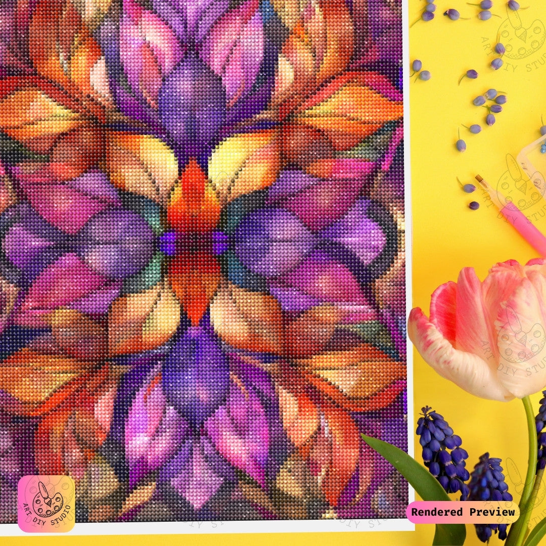 Artdiystudio Flame Of Creativity Diy Diamond Painting Kit A Bold Fusion Of Colors 3