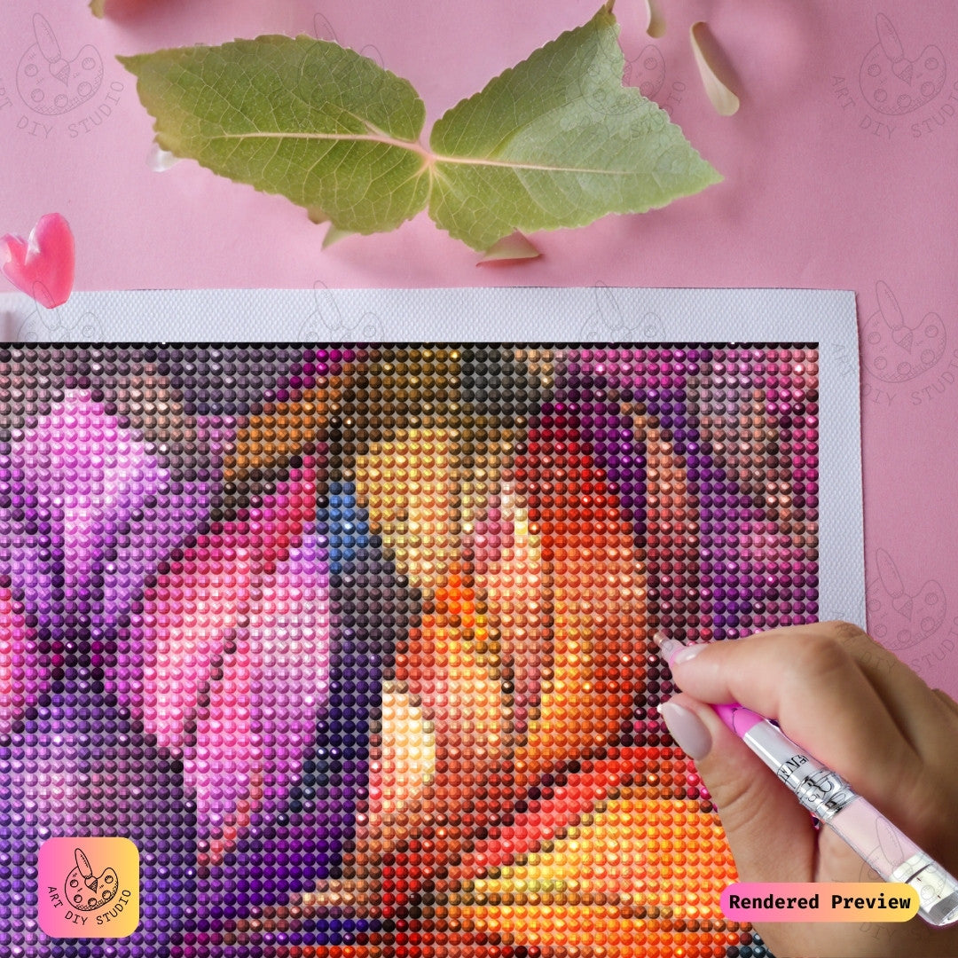 Artdiystudio Flame Of Creativity Diy Diamond Painting Kit A Bold Fusion Of Colors 4