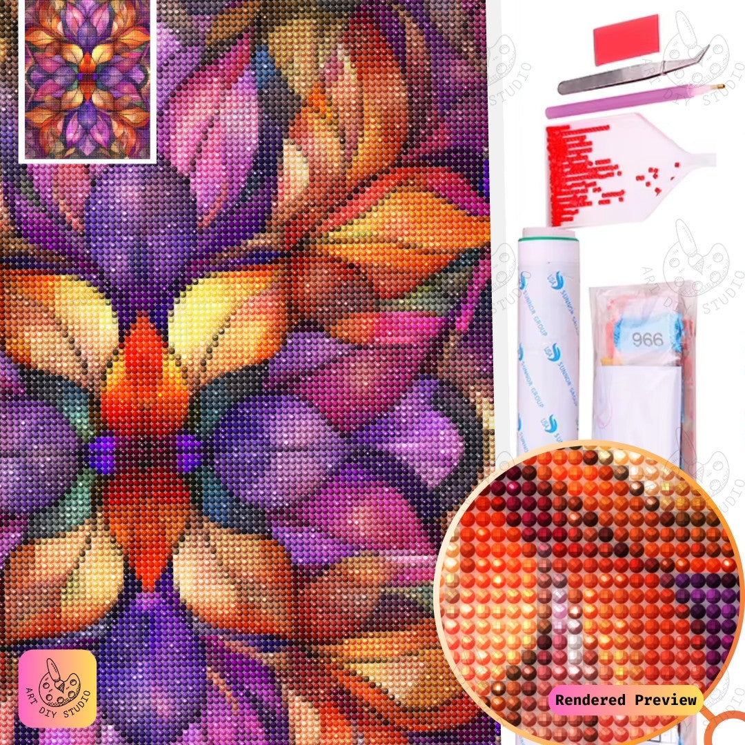 Artdiystudio Flame Of Creativity Diy Diamond Painting Kit A Bold Fusion Of Colors 5