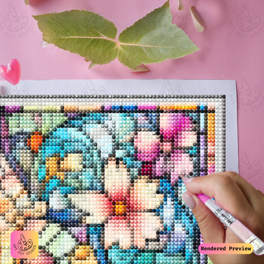 Artdiystudio Floral Cross Radiance Diy Diamond Painting Kit Celebrate Sacred Beauty 4